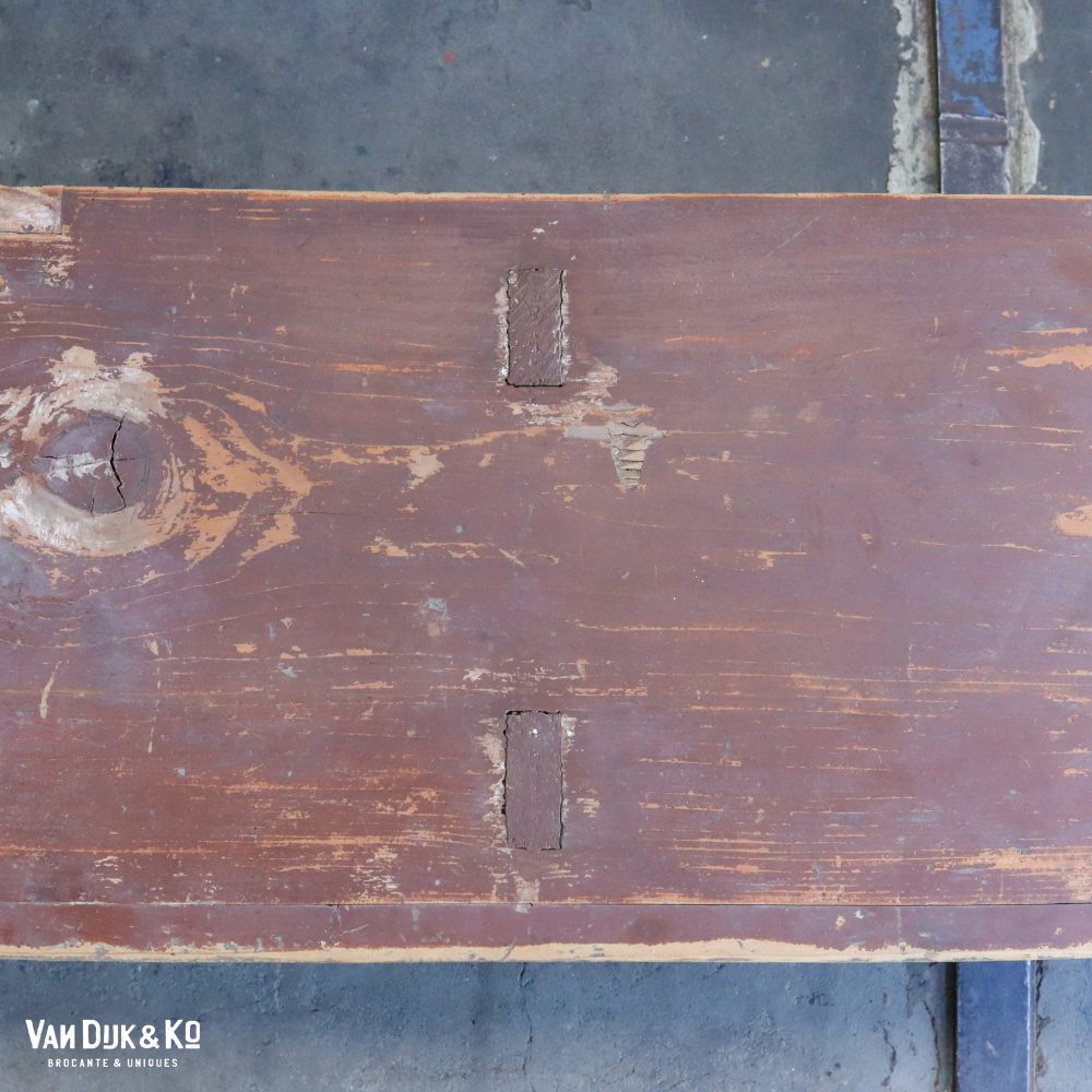 Brocante houten bankje - Afbeelding 6