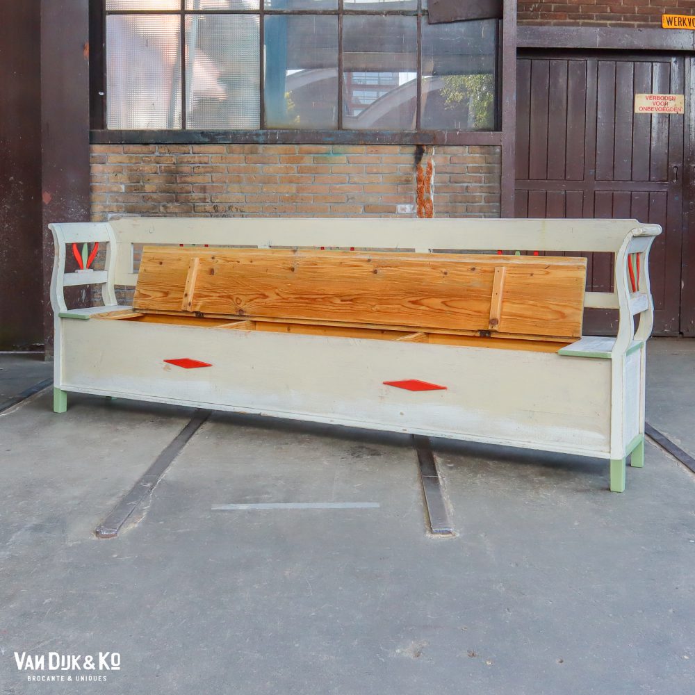 Hongaarse houten klepbank - Afbeelding 3