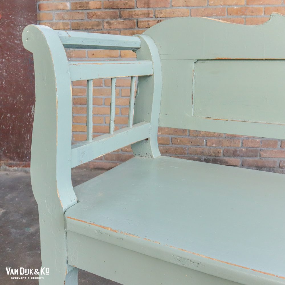 Groene brocante bank - Afbeelding 3