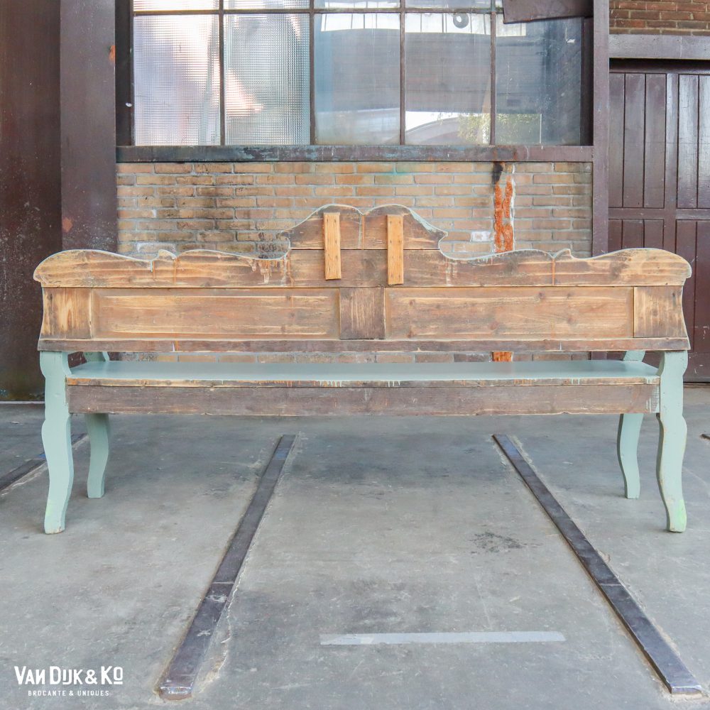 Groene brocante bank - Afbeelding 8