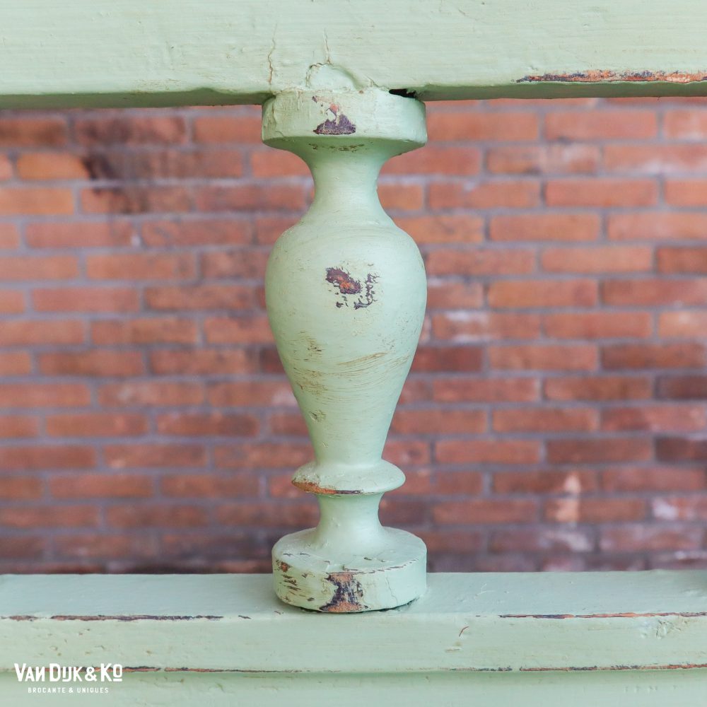 Groene brocante bank - Afbeelding 4