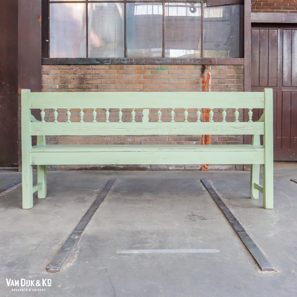 Groene brocante bank - Afbeelding 7