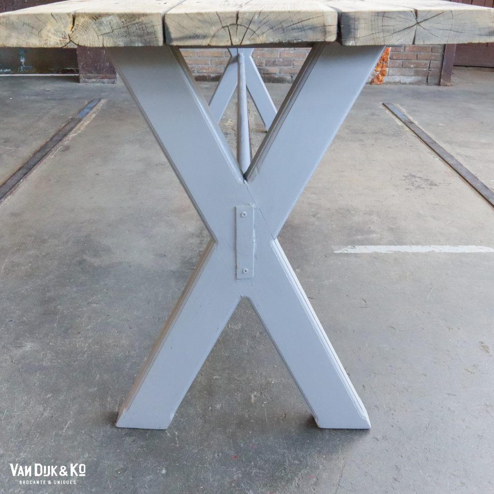 Landelijke kruispoot tafel - Afbeelding 6