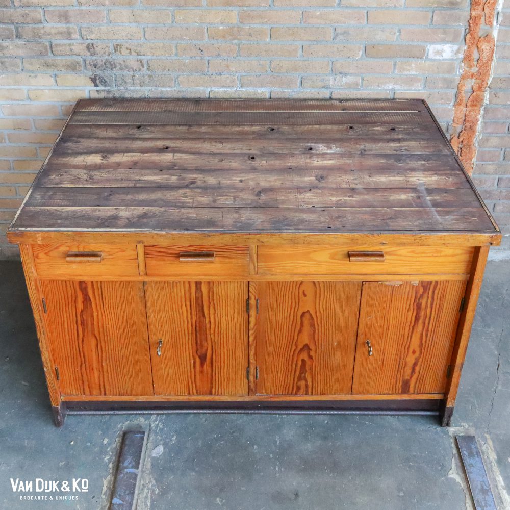 Houten vintage dressoir - Afbeelding 5