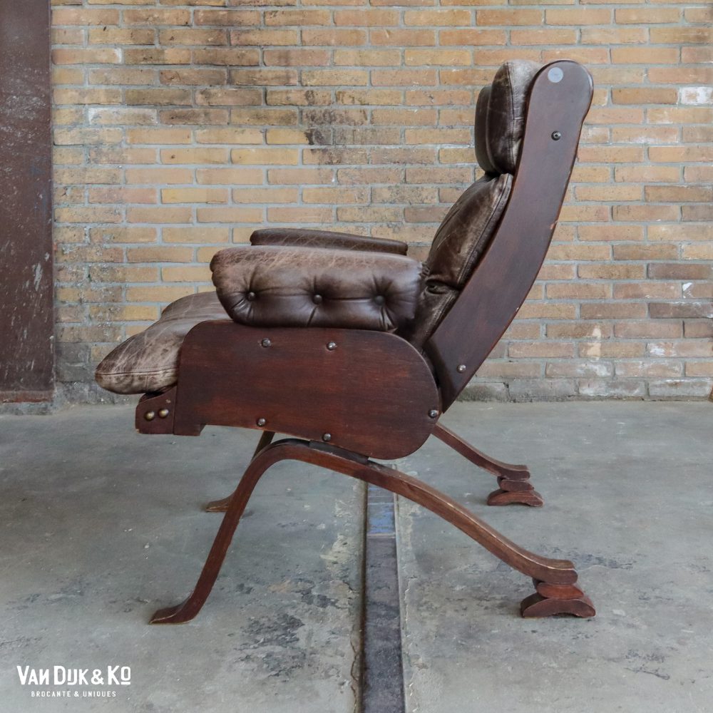 Vintage leren fauteuil