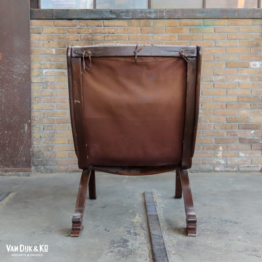 Vintage leren fauteuil - Afbeelding 3