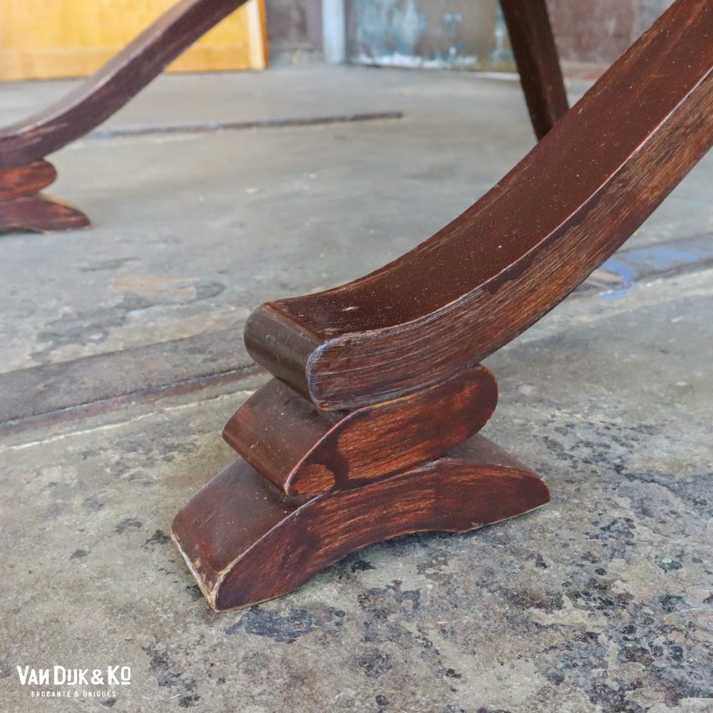 Vintage leren fauteuil - Afbeelding 5
