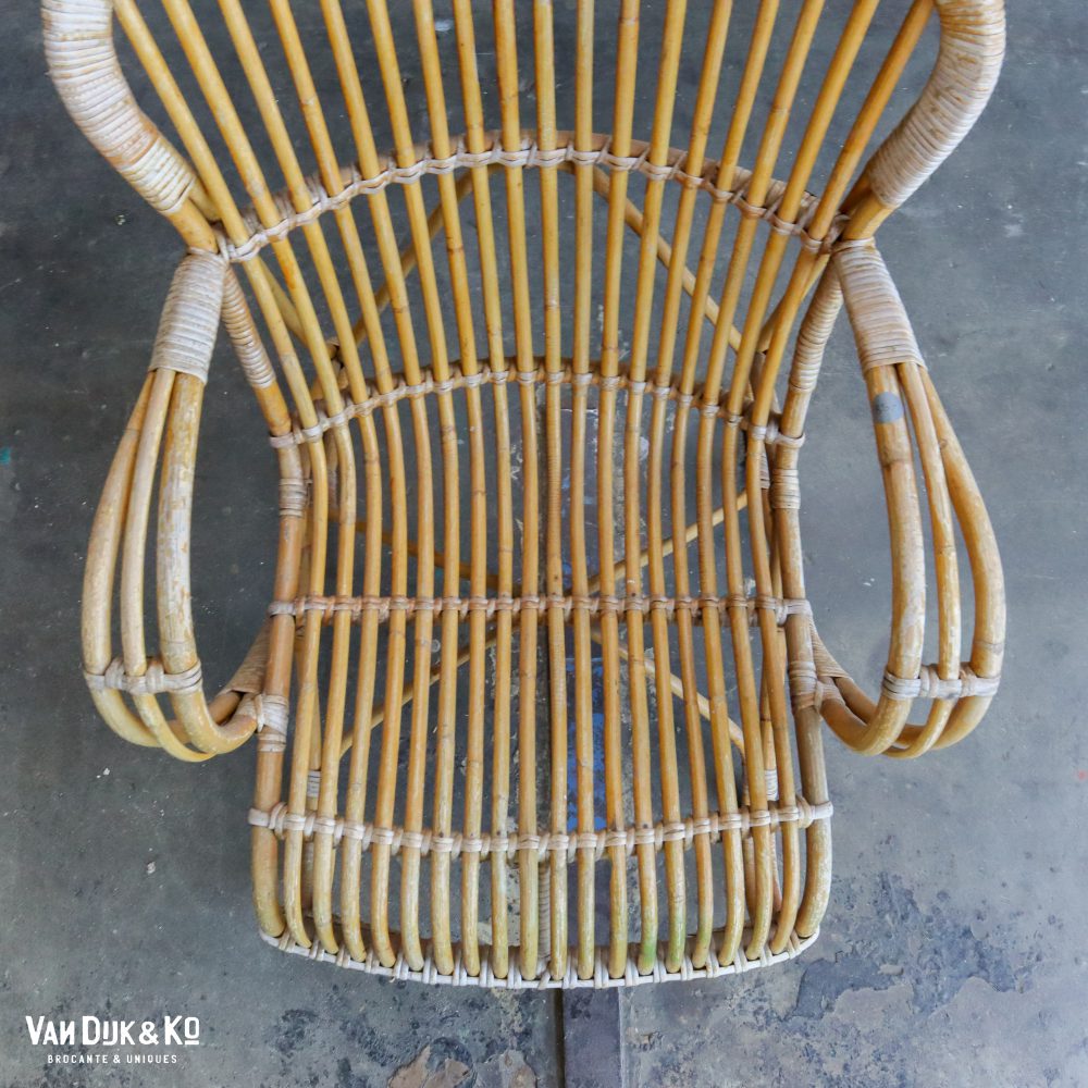 Vintage Rotan stoel - Afbeelding 4