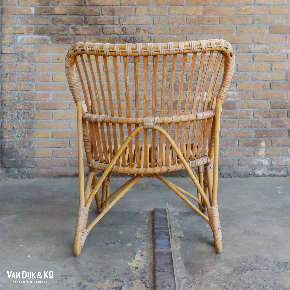 Vintage Rotan stoel - Afbeelding 3