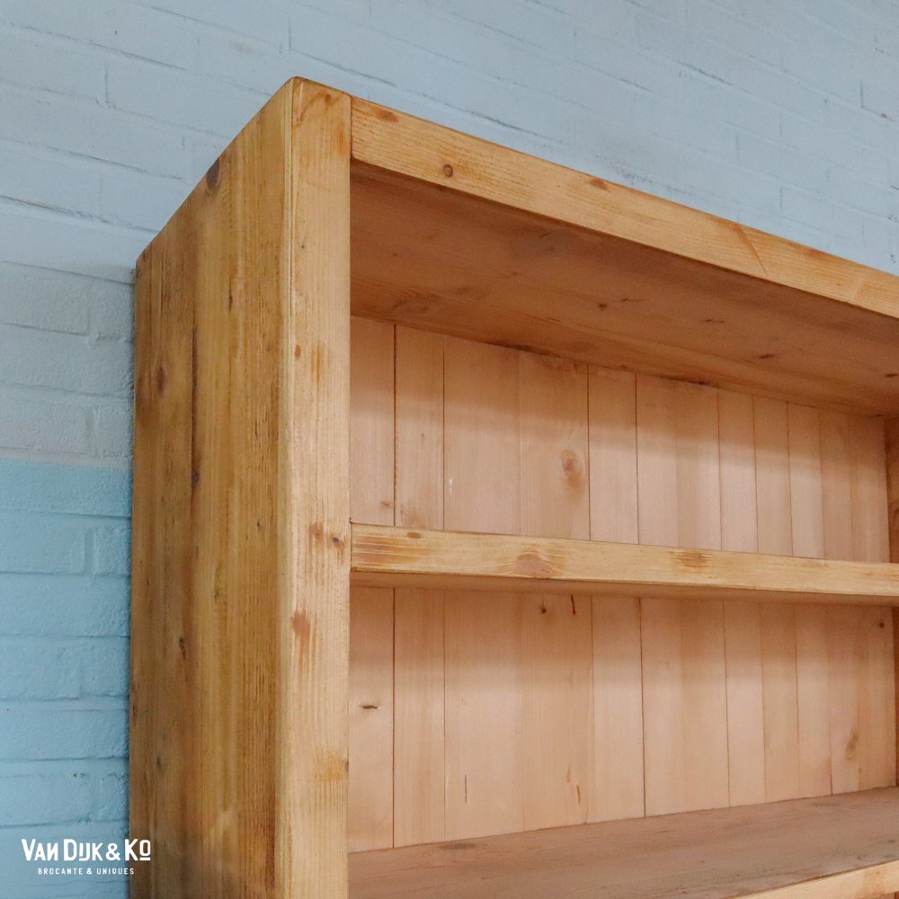 Houten wandkast op metalen frame - Afbeelding 4