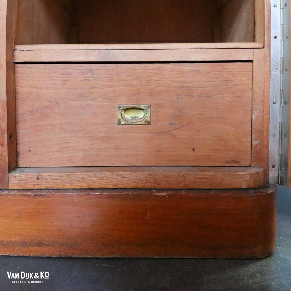 Vintage kledingkast met spiegel - demontabel - Afbeelding 6
