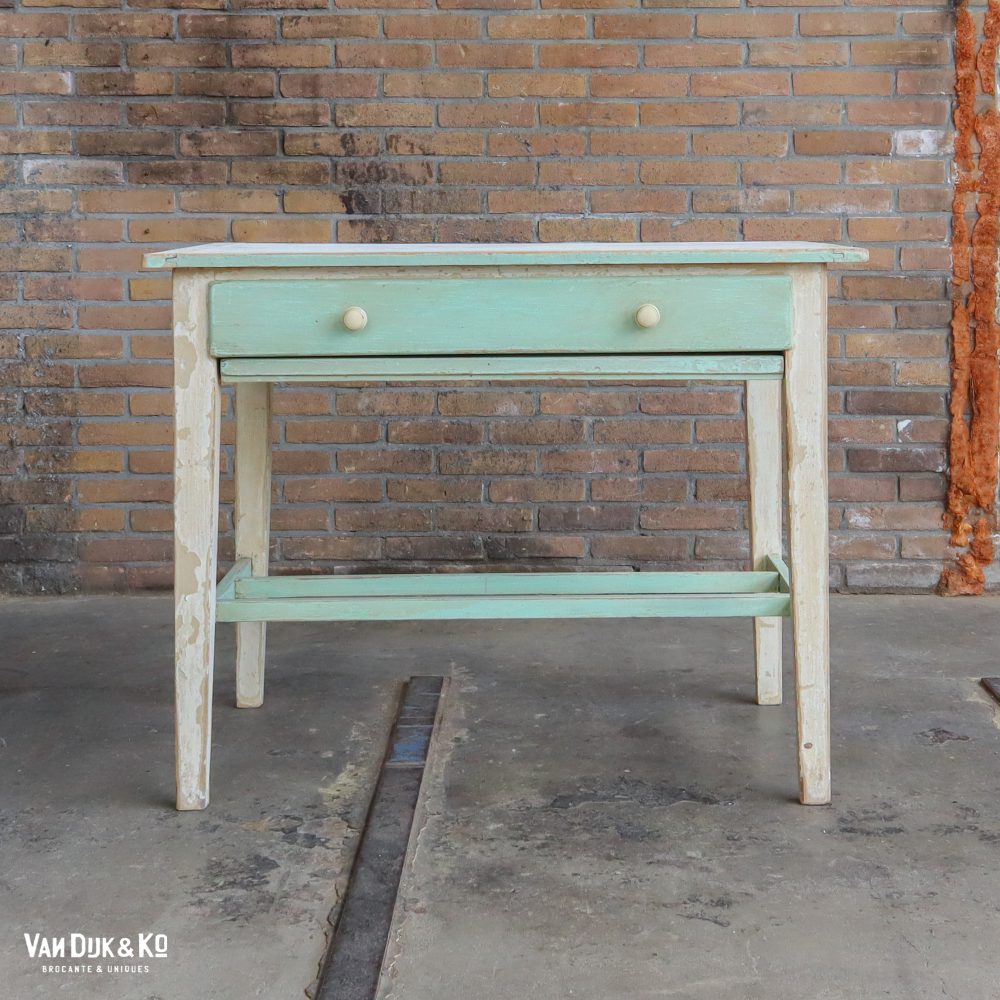 Houten tafel met uitschuifbare plank - Afbeelding 2