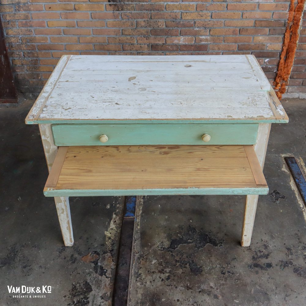 Houten tafel met uitschuifbare plank - Afbeelding 4