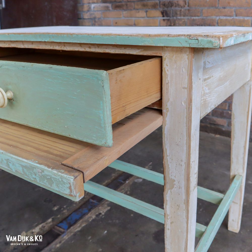 Houten tafel met uitschuifbare plank - Afbeelding 7