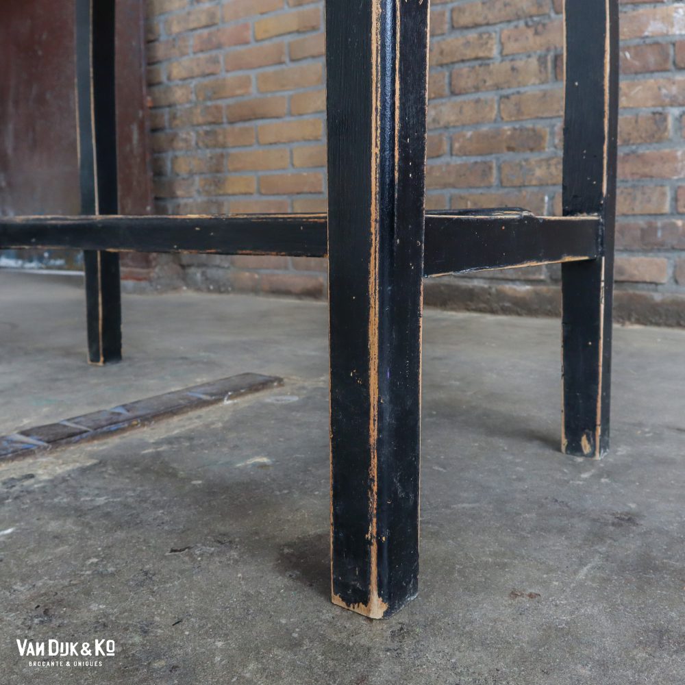 Brocante zwarte kaptafel - Afbeelding 11