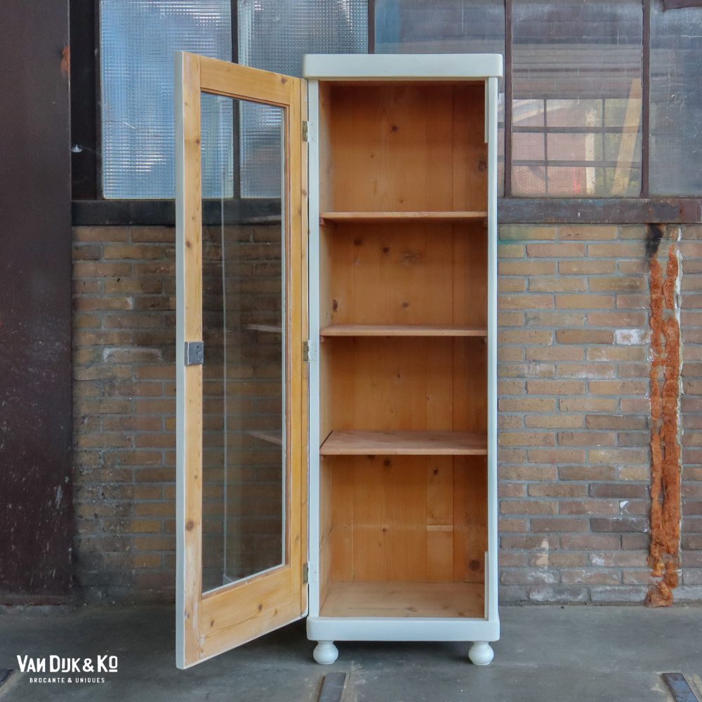Witte eendeurs vitrinekast - Afbeelding 3
