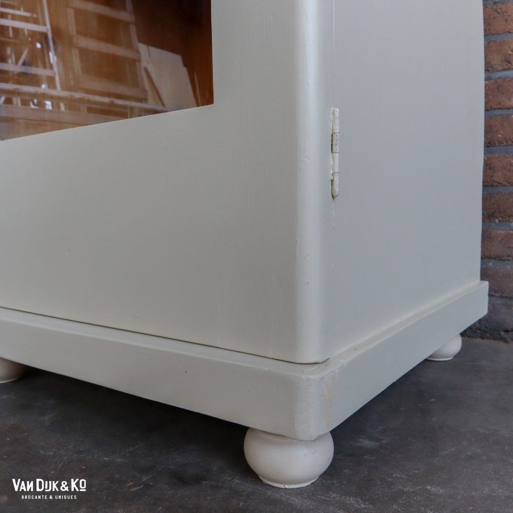 Lichtgroene eendeurs vitrinekast - Afbeelding 5