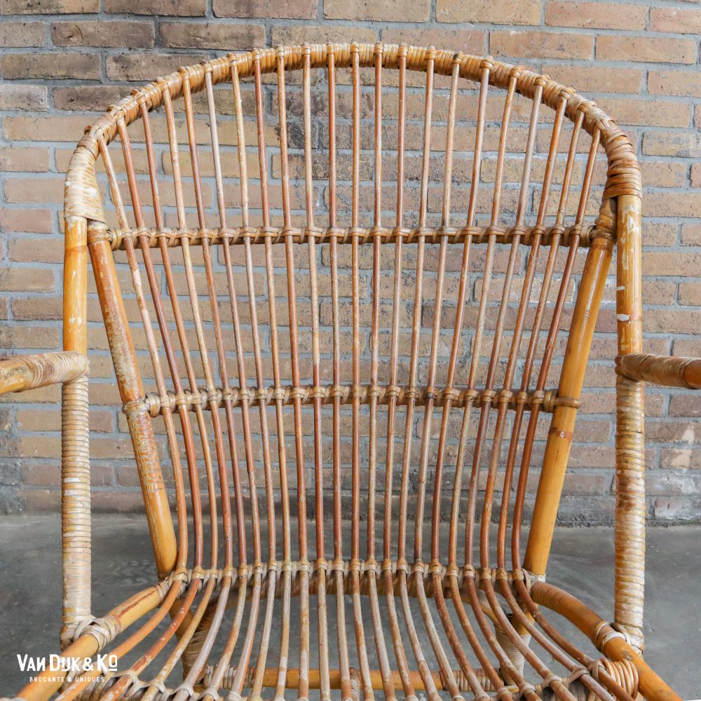 Vintage Rotan stoel - Afbeelding 4