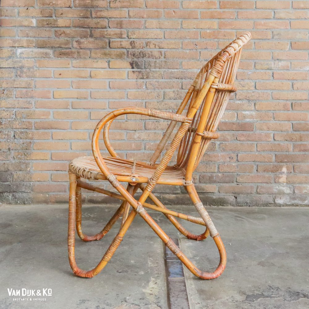 Vintage Rotan stoel - Afbeelding 2
