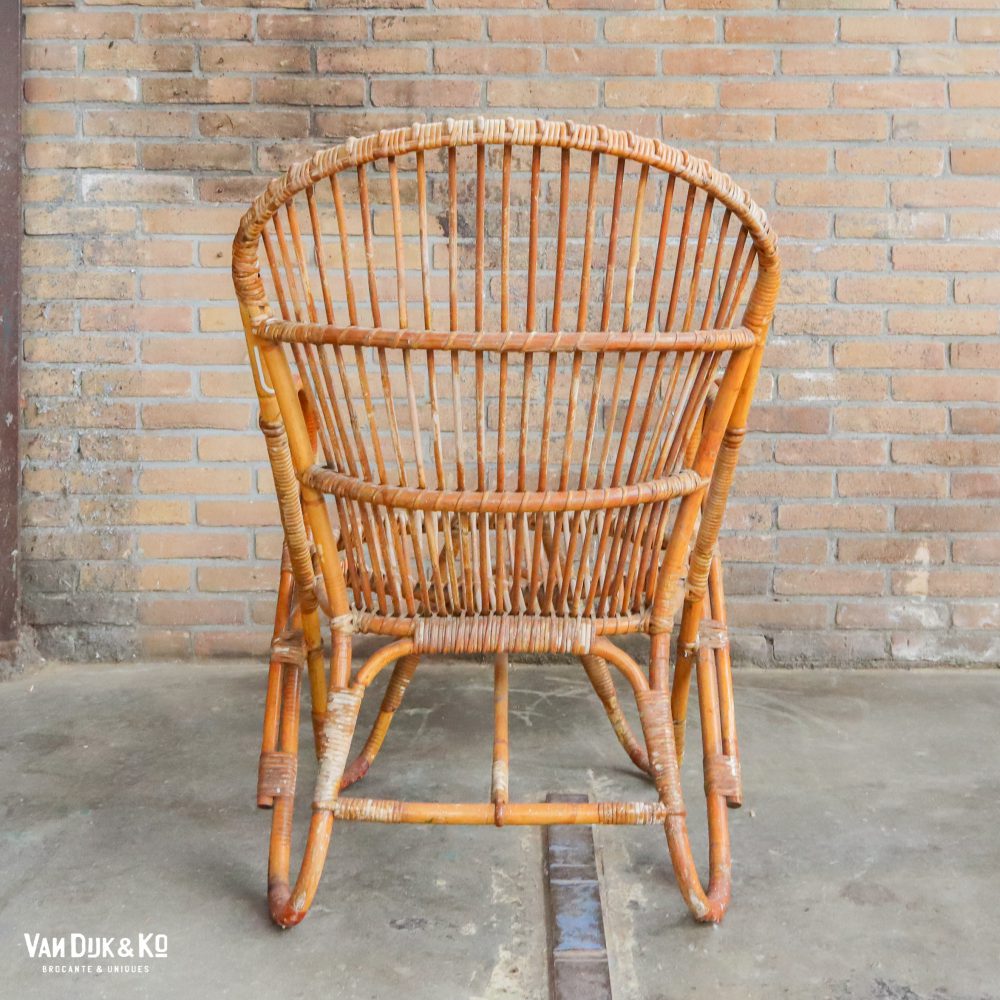 Vintage Rotan stoel - Afbeelding 3