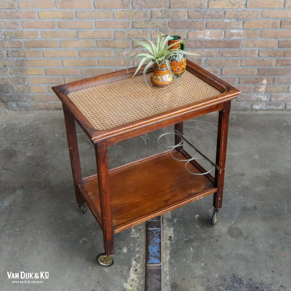 Vintage trolley met webbing blad - Afbeelding 2