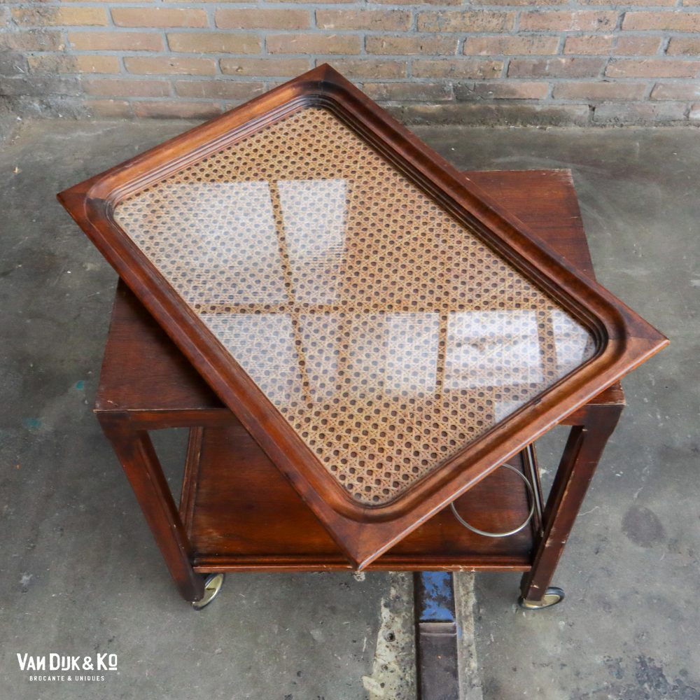 Vintage trolley met webbing blad - Afbeelding 4