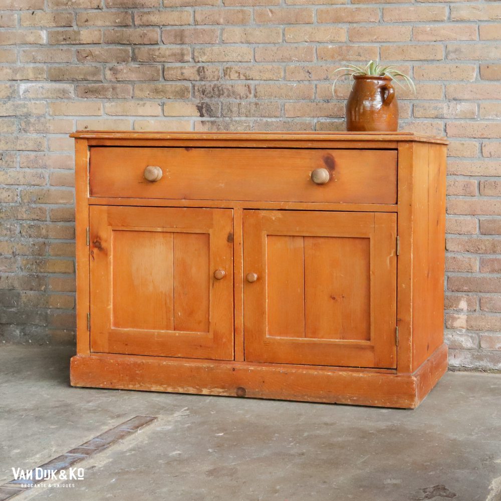 Brocante houten kastje - Afbeelding 2