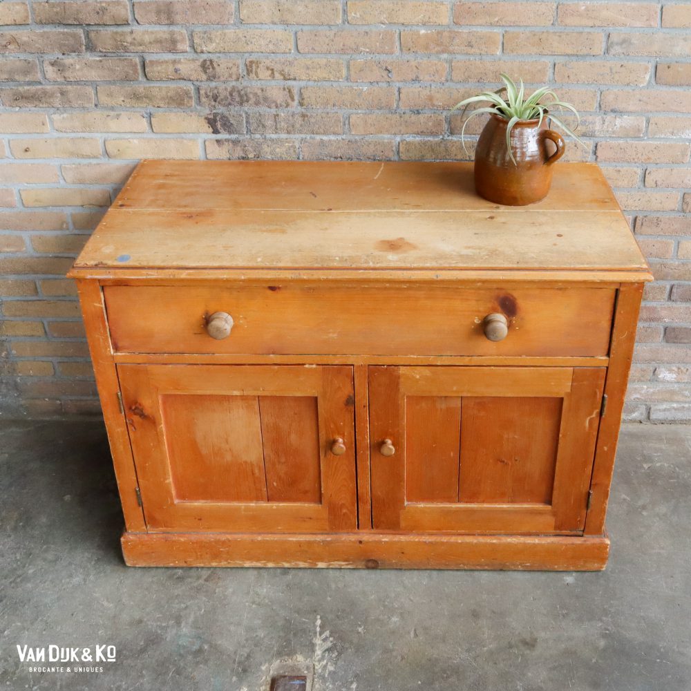 Brocante houten kastje - Afbeelding 3