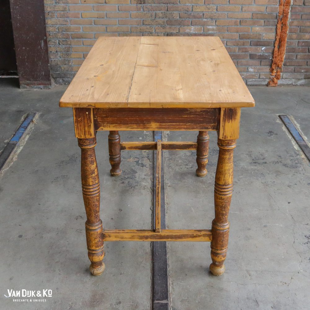 Brocante houten tafel - Afbeelding 2