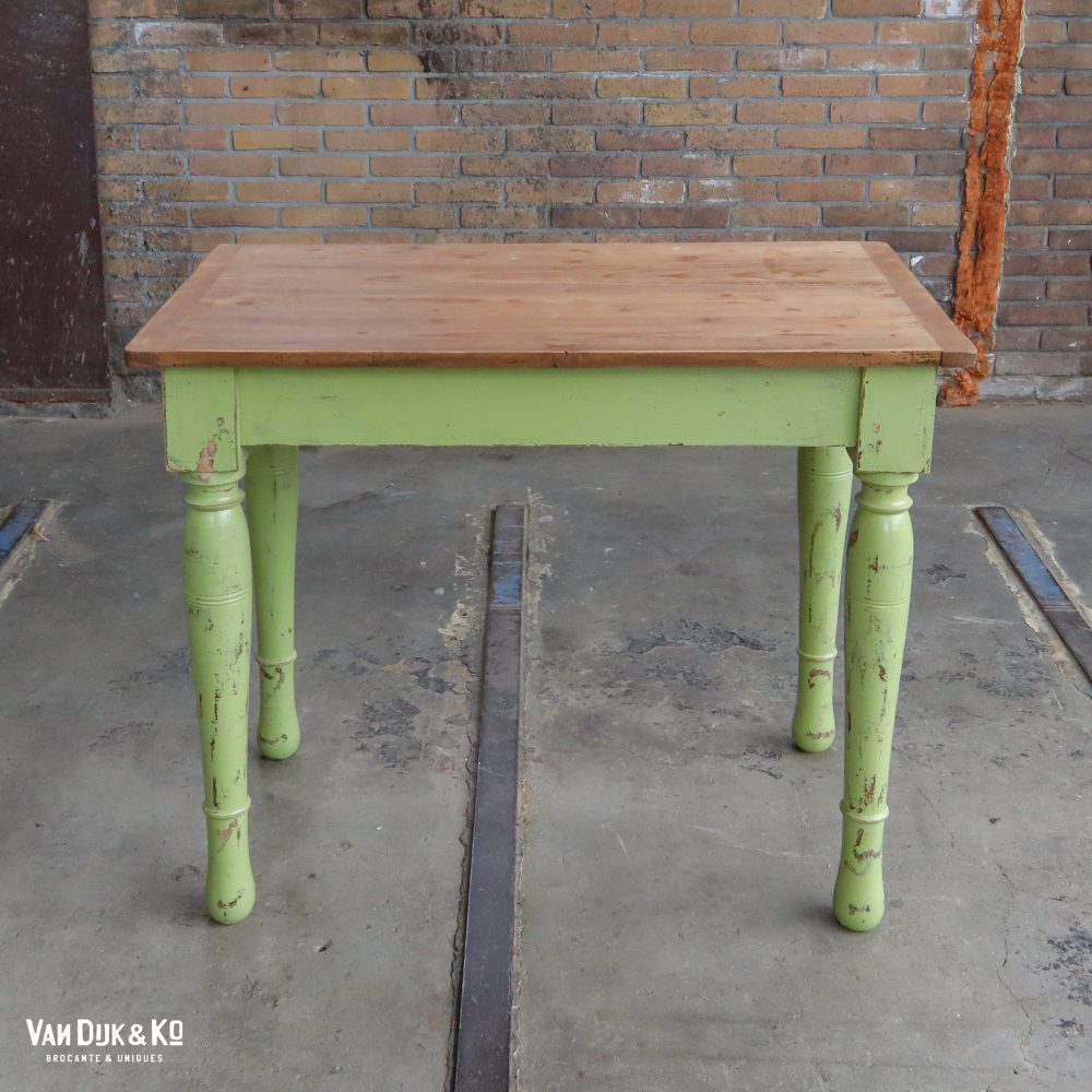 Brocante houten tafel - Afbeelding 2