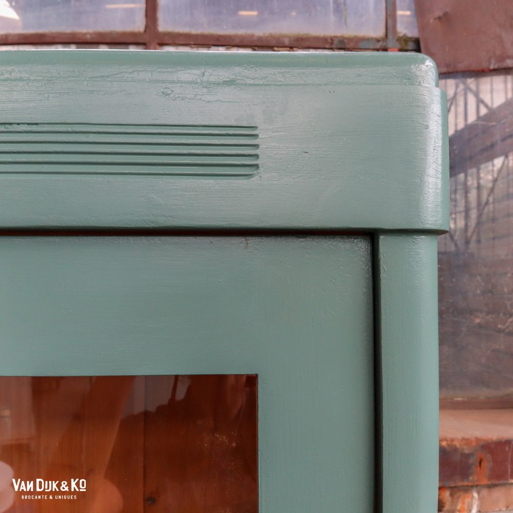 Groenblauwe vitrinekast - Afbeelding 4