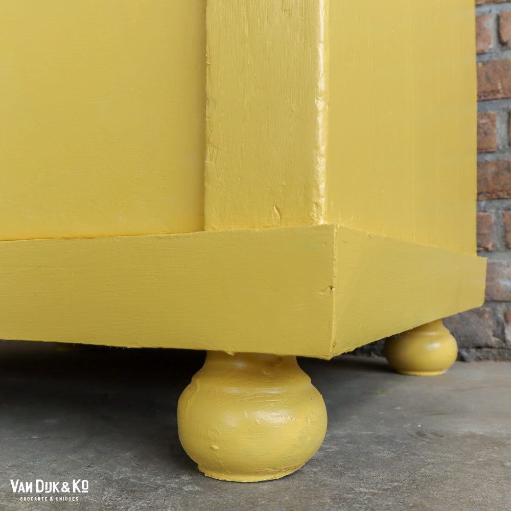 Gele eendeurs vitrinekast - Afbeelding 7