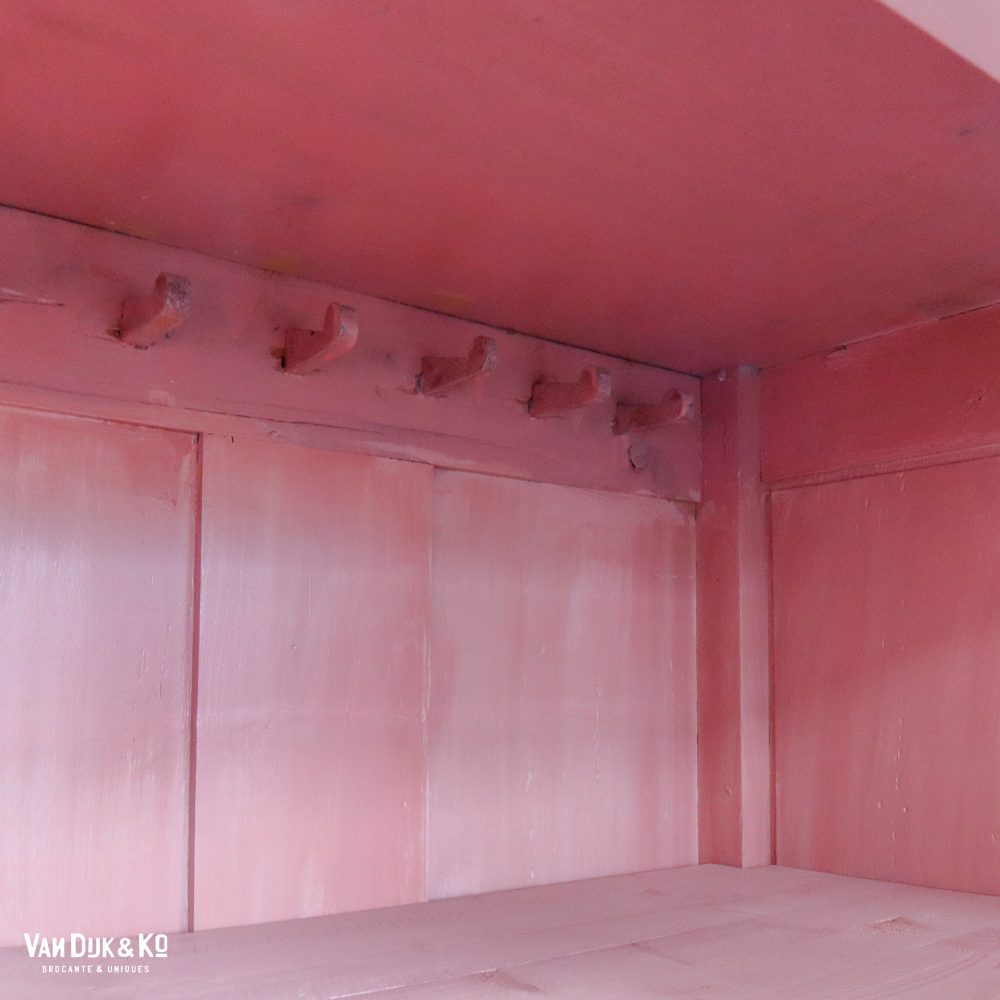 Brocante roze linnenkast - Afbeelding 5
