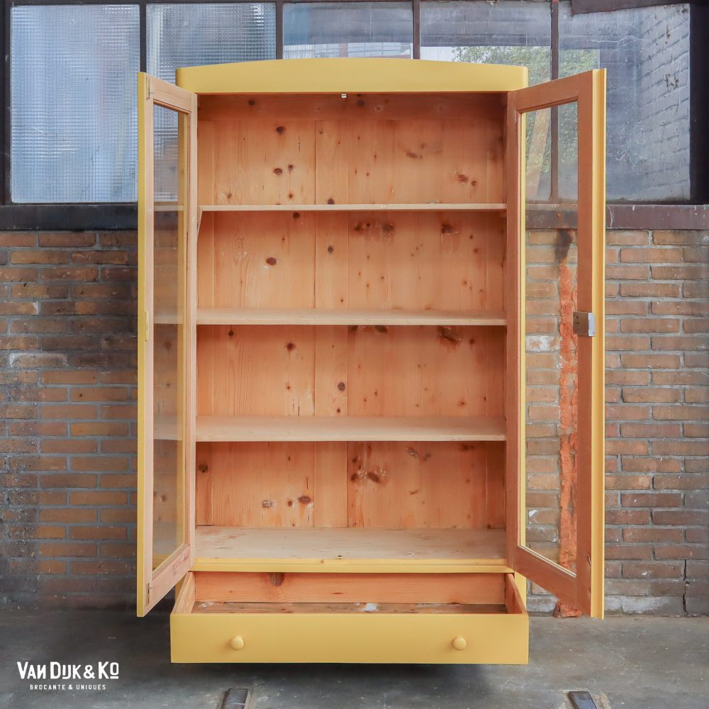 Gele vitrinekast - Afbeelding 3