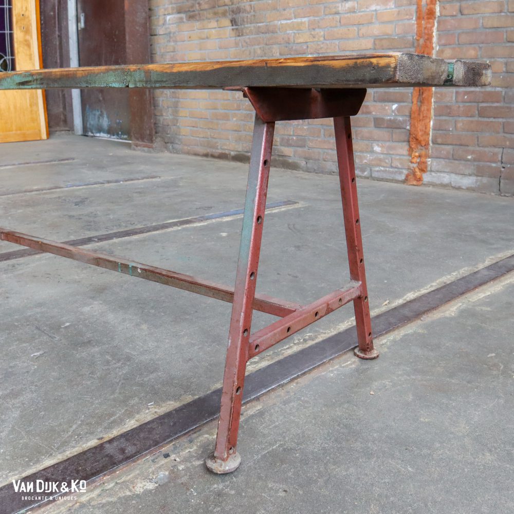 Vintage bank met metalen frame - Afbeelding 5