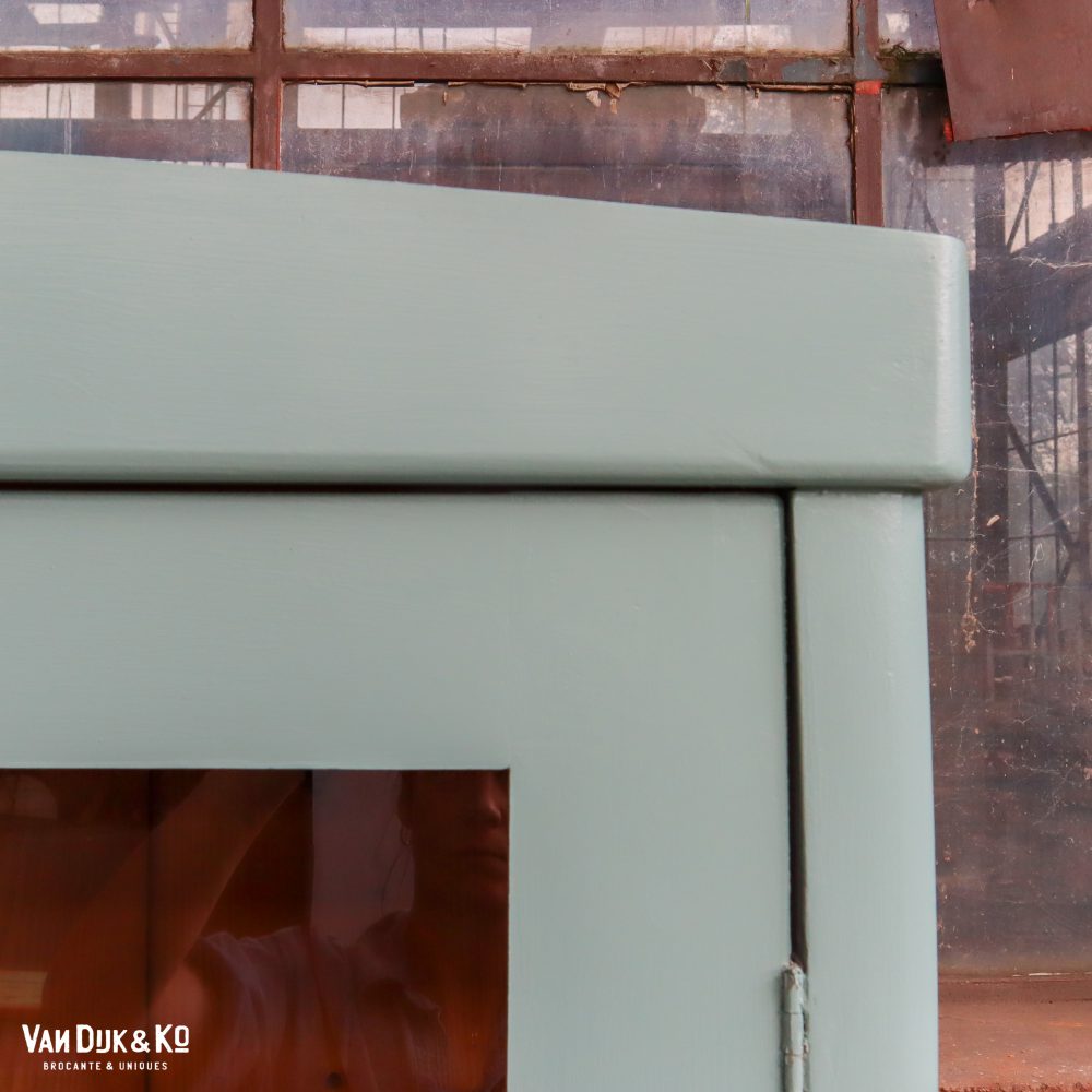 Groenblauwe vitrinekast - Afbeelding 6