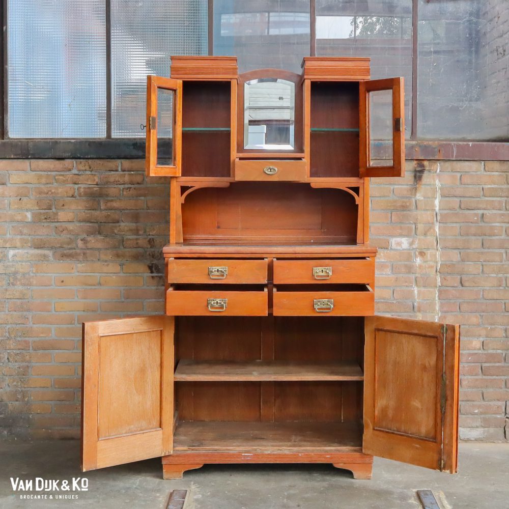 Bruine brocante buffetkast - Afbeelding 3
