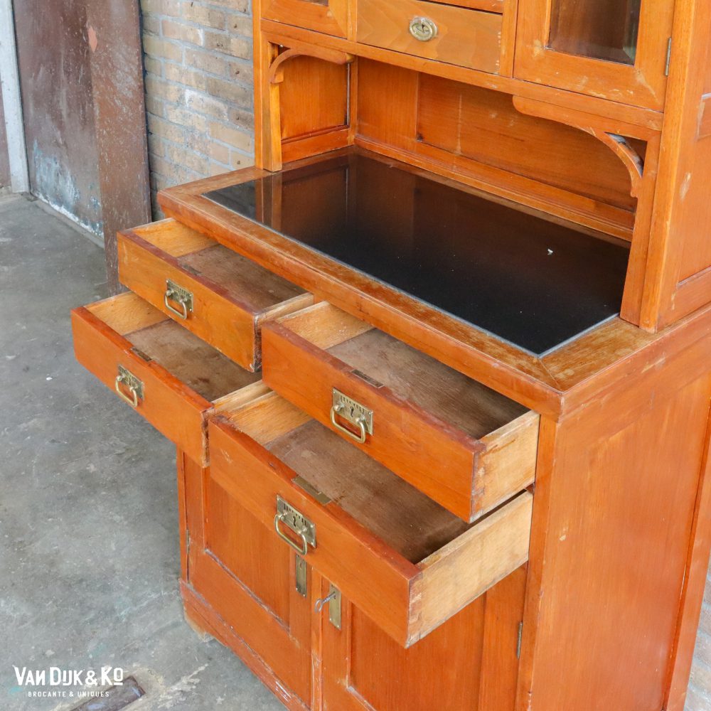 Bruine brocante buffetkast - Afbeelding 5