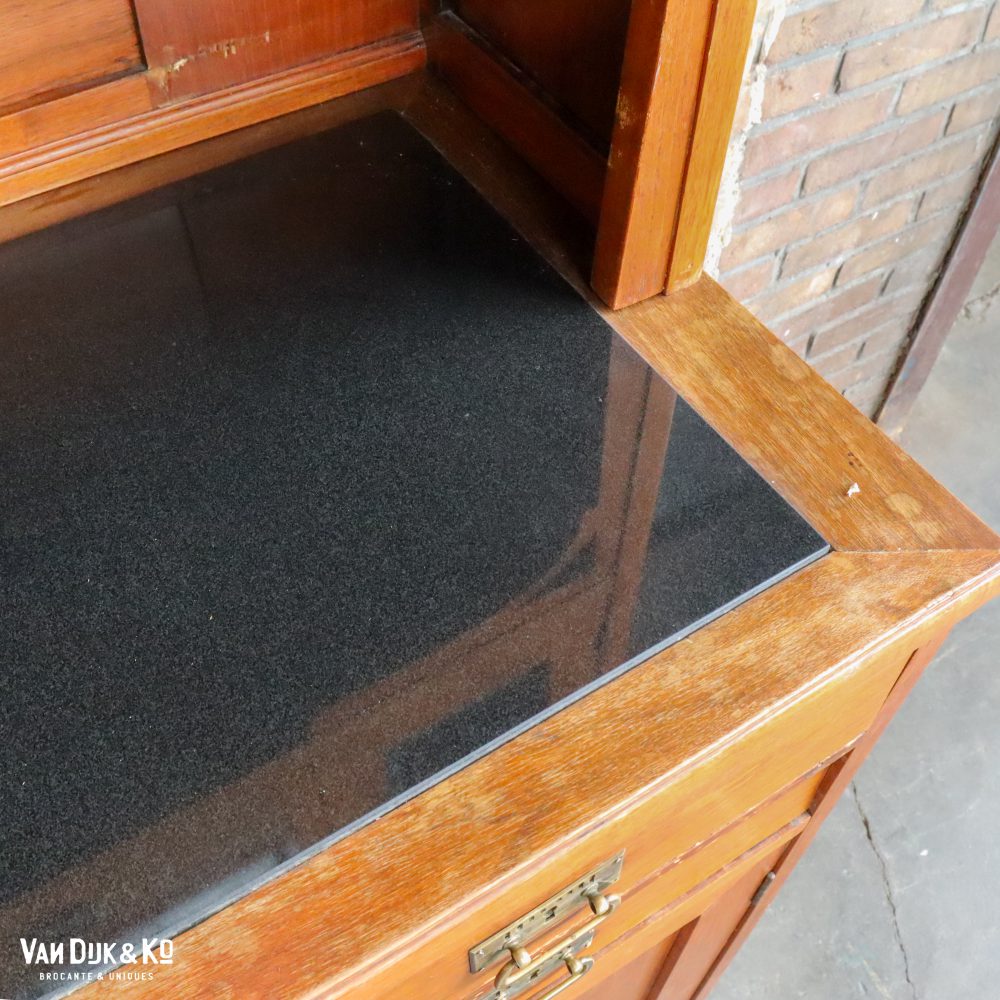 Bruine brocante buffetkast - Afbeelding 6
