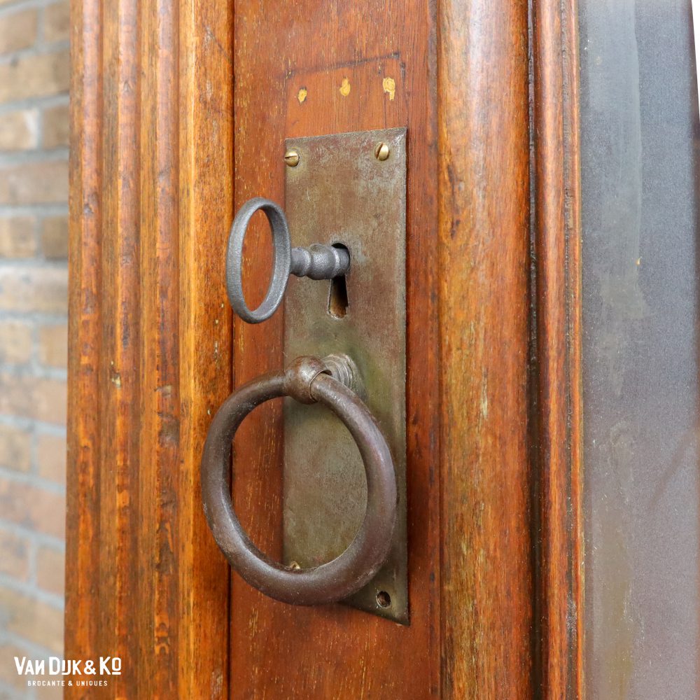 Brocante bruine vitrinekast - Afbeelding 6