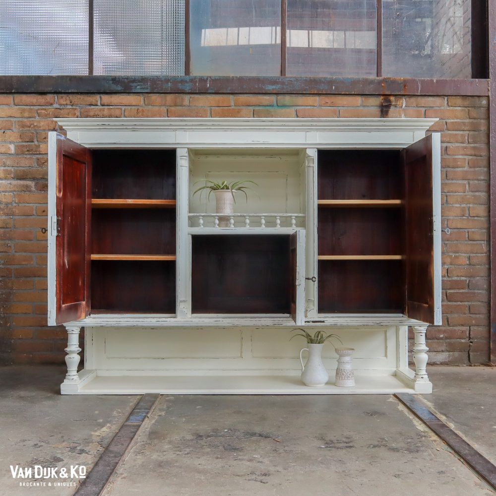 Witte brocante hangkast - Afbeelding 3