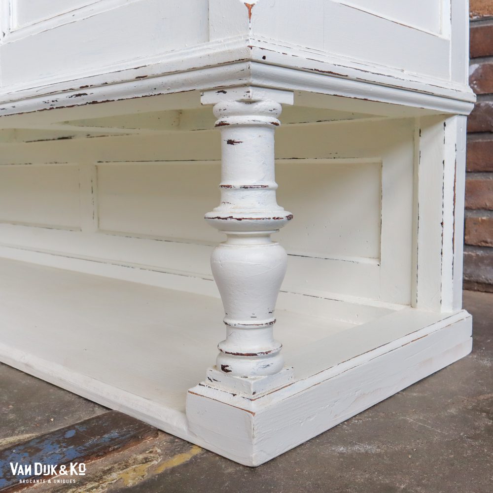 Witte brocante hangkast - Afbeelding 9