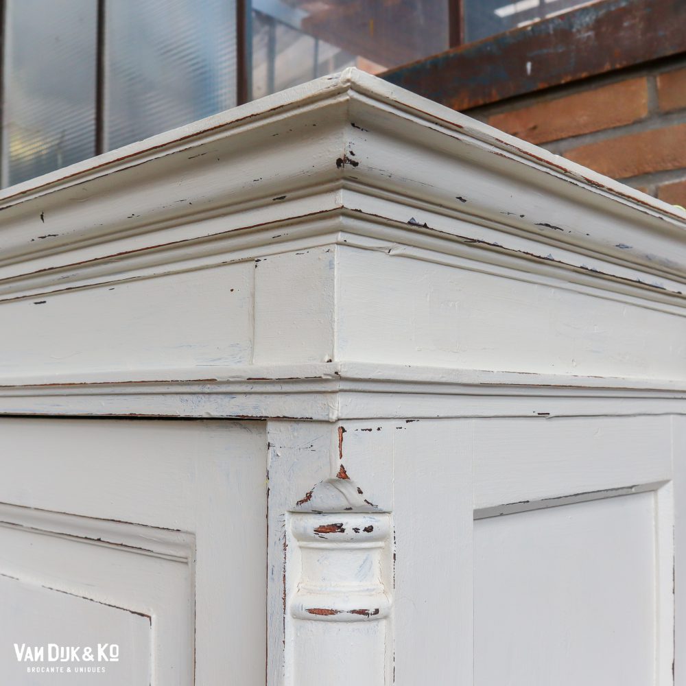 Witte brocante hangkast - Afbeelding 4