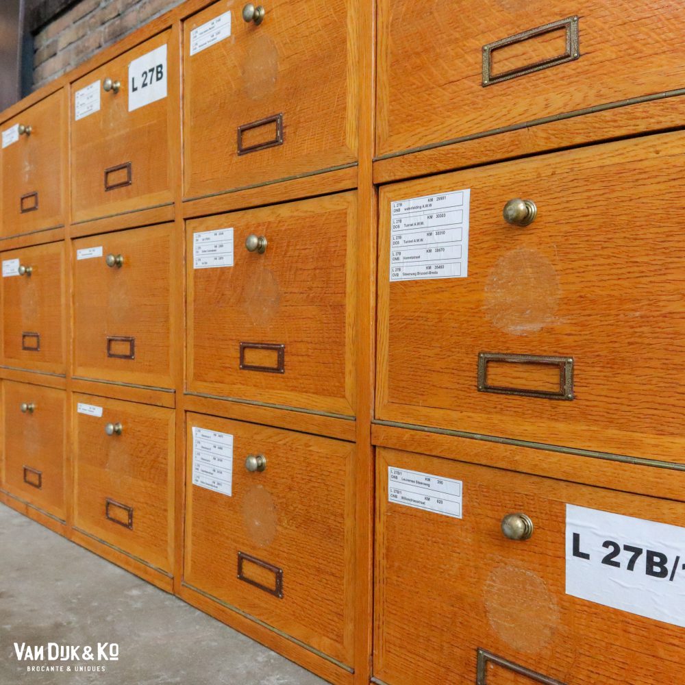 Lage vintage kleppenkast - Afbeelding 4