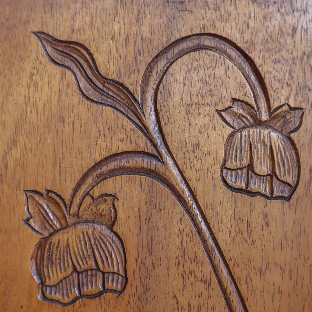 Brocante linnenkast met bloemen - Afbeelding 7