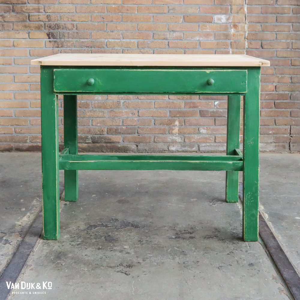 Brocante groene bureau - Afbeelding 3