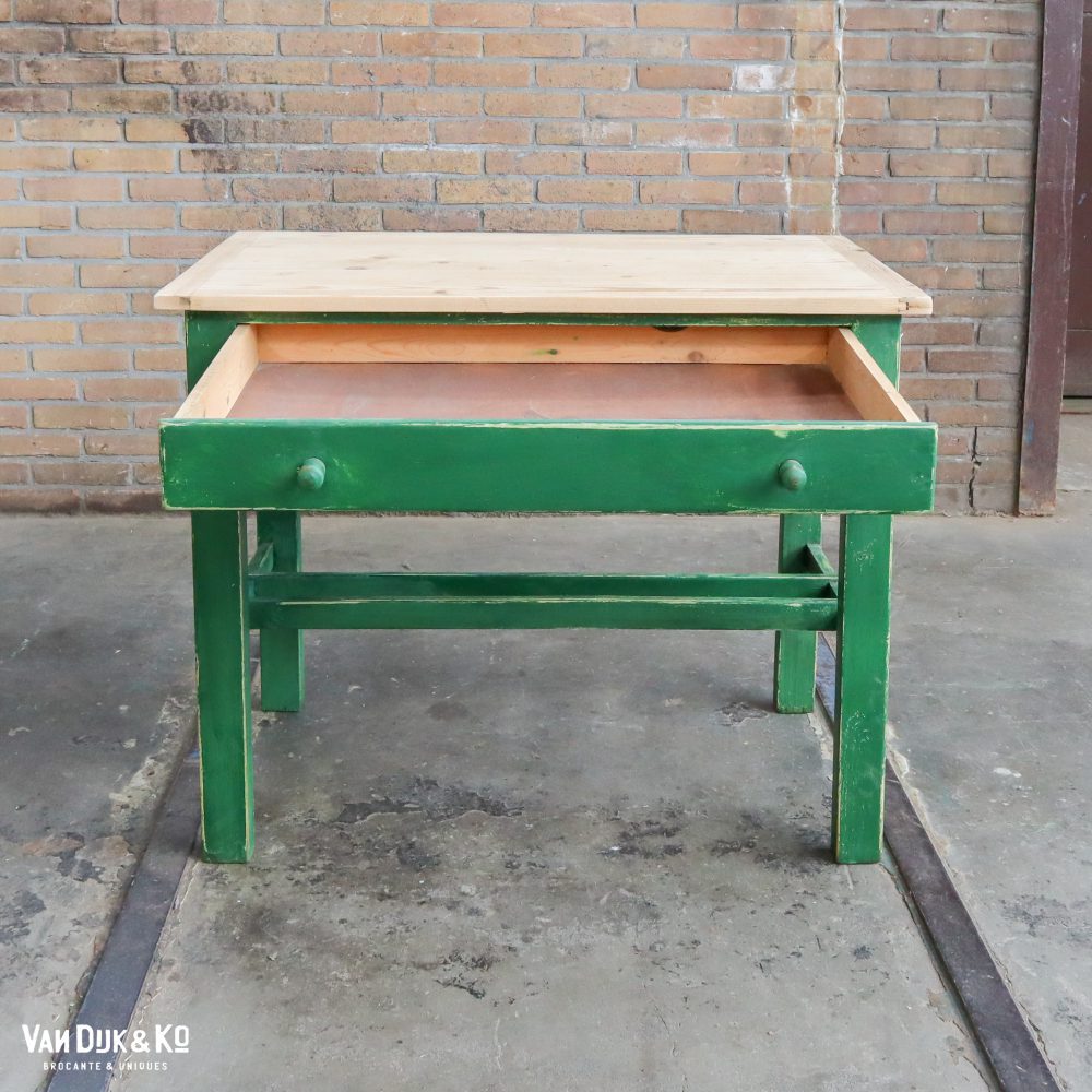 Brocante groene bureau - Afbeelding 4