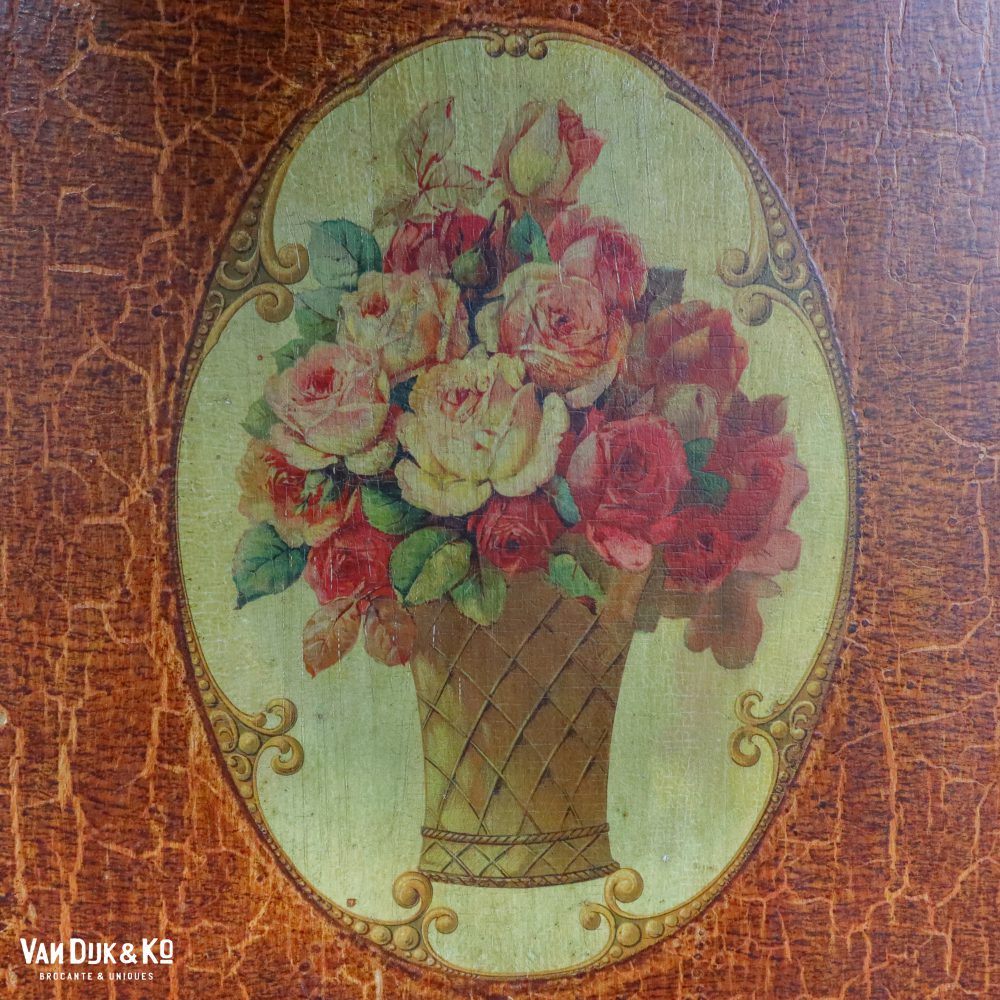 Craquelé linnenkast met Bloemenprint - Afbeelding 6