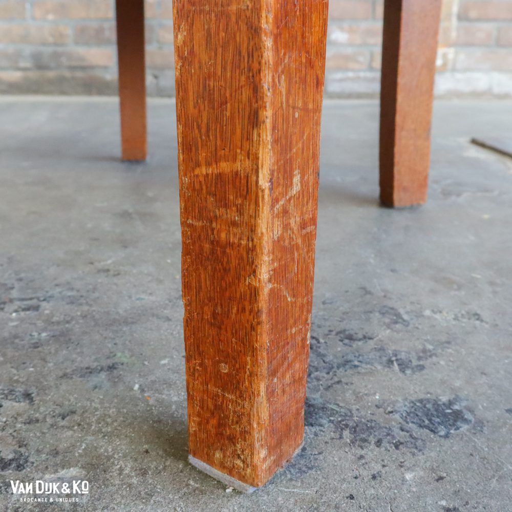 Vintage fauteuil met ribfluwelen zitting - Afbeelding 12