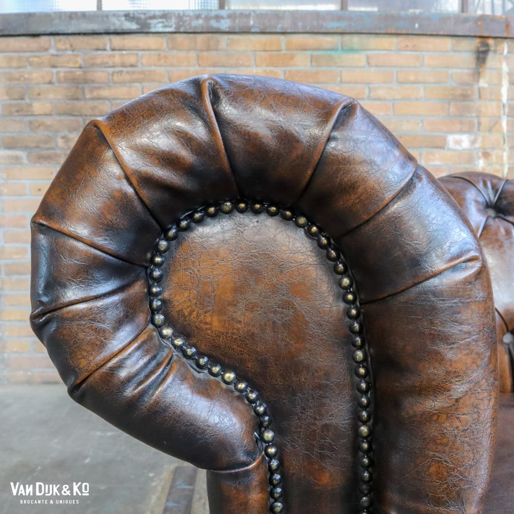 Leren fauteuil met Chesterfield look - Afbeelding 8